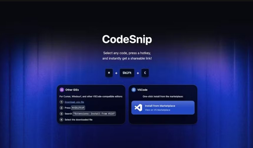 CodeSnip: აქციეთ თქვენი კოდი ხელოვნების ნიმუშად — ინსტრუმენტი, რომელიც კოდის ფრაგმენტებს ვიზუალურად შთამბეჭდავს ხდის